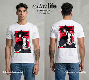 El Contrato Infernal | El Corazon de Guerra #00381 - Playera Standard Fit | Pure White - Foto en modelo