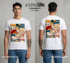 El Contrato Infernal | Los Cazadores de Demonios #00387 - Playera Standard Fit | Pure White - Foto en modelo