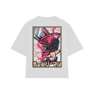 Playera streetwear premium de anime y gaming ExtraLife MX, corte oversized drop shoulder ligero y fresco en color Deep Black y Off-White, moda urbana mexicana de culto.
