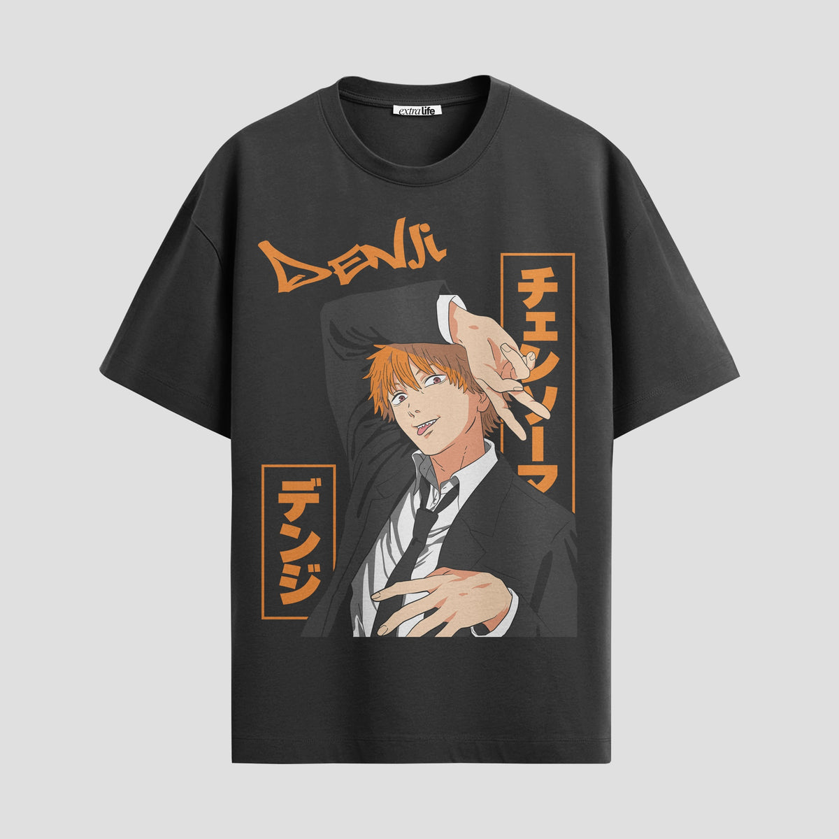 Playera urbana de anime y gaming ExtraLife MX, corte Classic Premium unisex ligero y transpirable en color Deep Black y Pure White, ropa de uso diario para gym y casual.