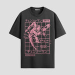 Playera urbana de anime y gaming ExtraLife MX, corte Standard Fit unisex ligero y transpirable en color Deep Black y Pure White, ropa de uso diario para gym y casual.