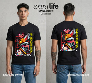 El Contrato Infernal | El Contrato con el Diablo #00400 - Playera Standard Fit | Deep Black - Foto en modelo