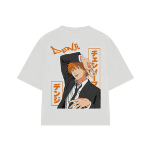 Playera streetwear premium de anime y gaming ExtraLife MX, corte oversized drop shoulder ligero y fresco en color Deep Black y Off-White, moda urbana mexicana de culto.