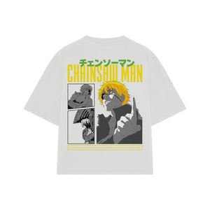 Playera streetwear premium de anime y gaming ExtraLife MX, corte oversized drop shoulder ligero y fresco en color Deep Black y Off-White, moda urbana mexicana de culto.
