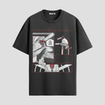 Playera urbana de anime y gaming ExtraLife MX, corte Standard Fit unisex ligero y transpirable en color Deep Black y Pure White, ropa de uso diario para gym y casual.