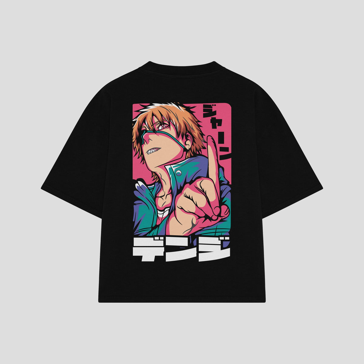 Playera streetwear premium de anime y gaming ExtraLife MX, corte oversized drop shoulder ligero y fresco en color Deep Black y Off-White, moda urbana mexicana de culto.