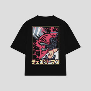 Playera streetwear premium de anime y gaming ExtraLife MX, corte oversized drop shoulder ligero y fresco en color Deep Black y Off-White, moda urbana mexicana de culto.