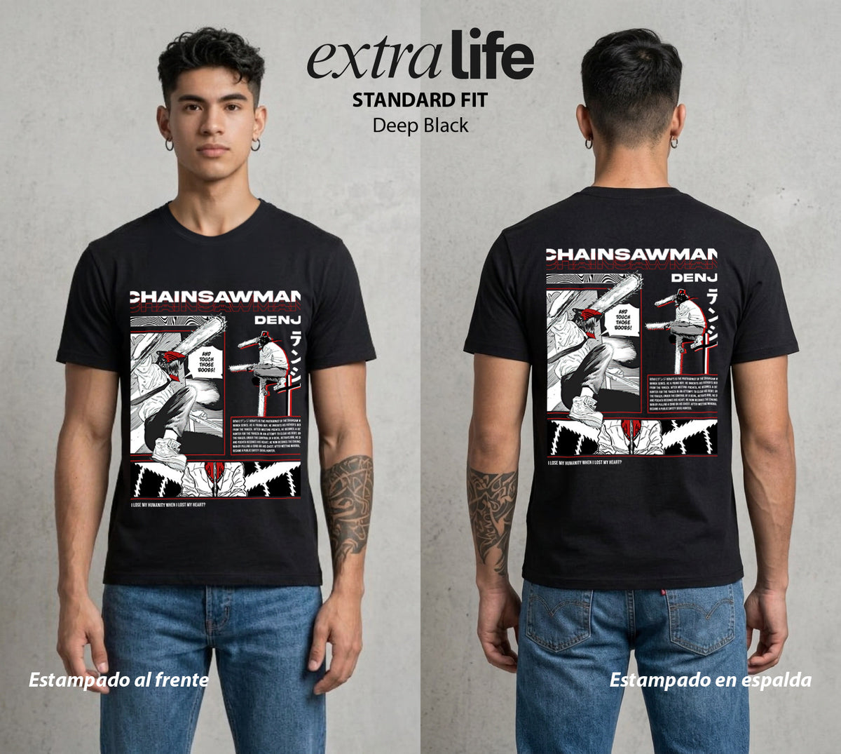 El Contrato Infernal | El Chico de la Sierra #00419 - Playera Classic Premium | Deep Black - Foto en modelo