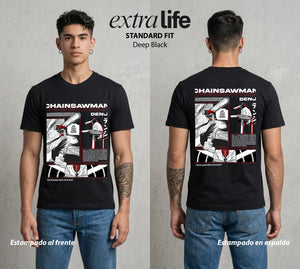 El Contrato Infernal | El Chico de la Sierra #00419 - Playera Standard Fit | Deep Black - Foto en modelo