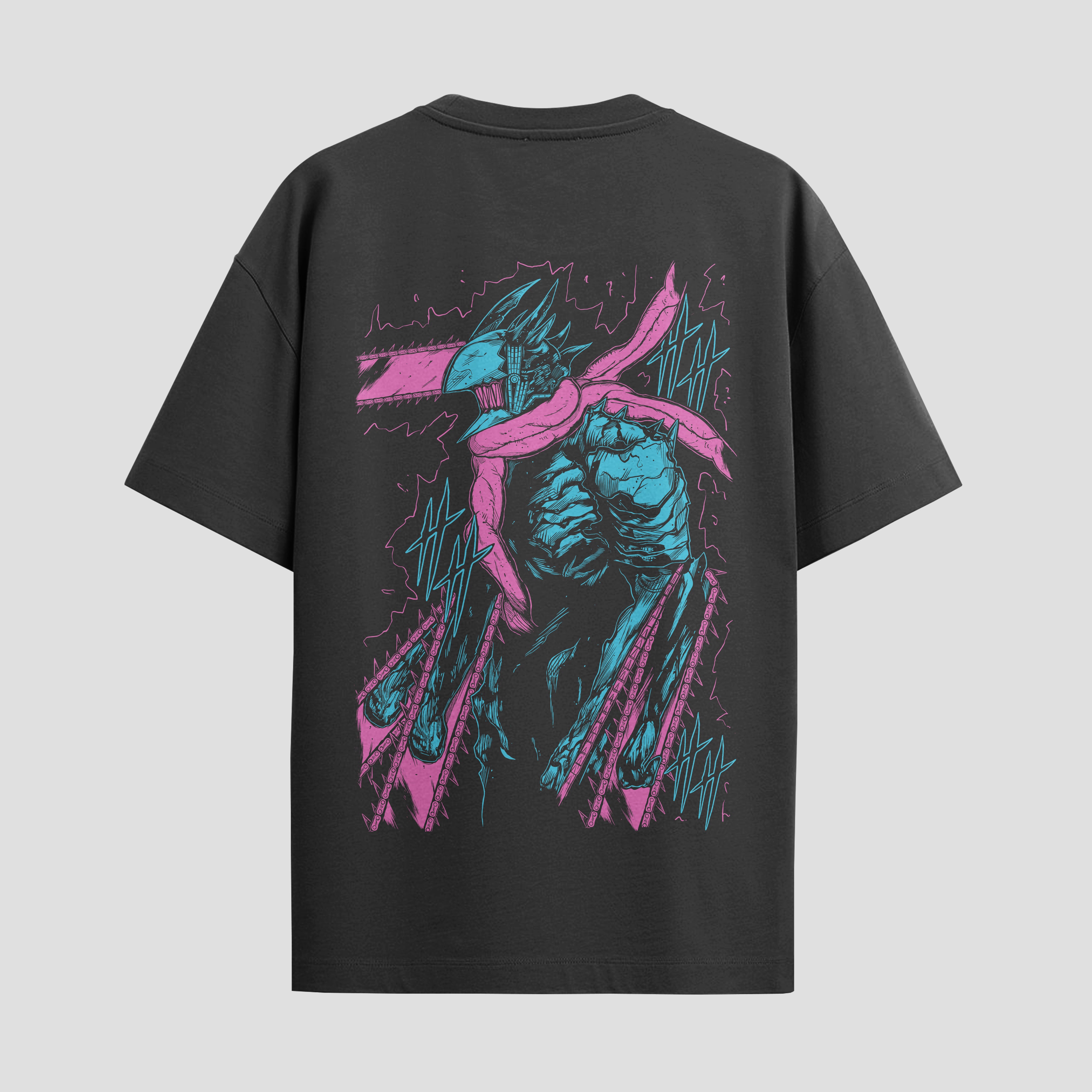 Playera urbana de anime y gaming ExtraLife MX, corte Standard Fit unisex ligero y transpirable en color Deep Black y Pure White, ropa de uso diario para gym y casual.