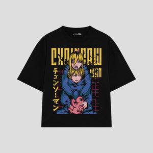 Playera streetwear premium de anime y gaming ExtraLife MX, corte oversized drop shoulder ligero y fresco en color Deep Black y Off-White, moda urbana mexicana de culto.
