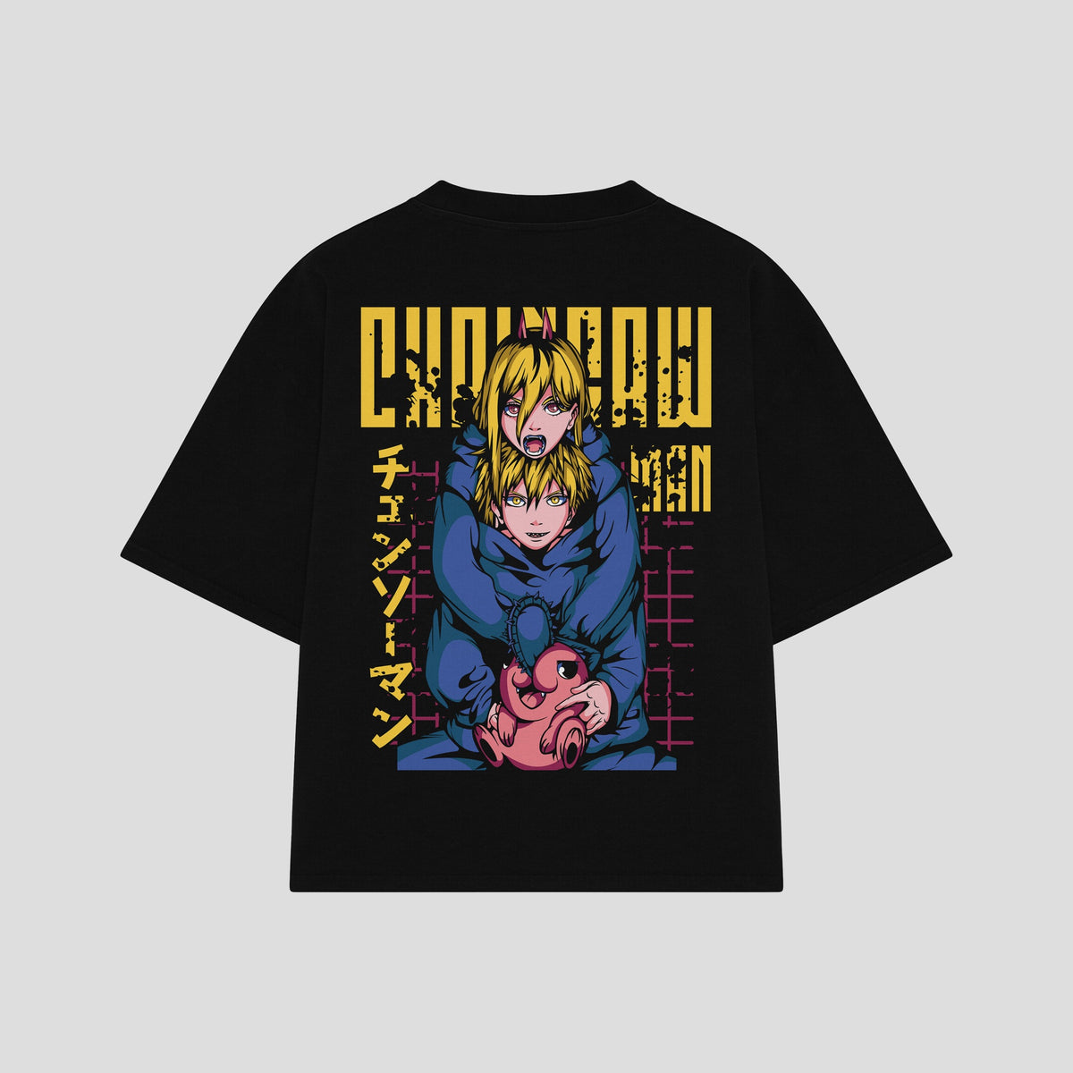 Playera streetwear premium de anime y gaming ExtraLife MX, corte oversized drop shoulder ligero y fresco en color Deep Black y Off-White, moda urbana mexicana de culto.