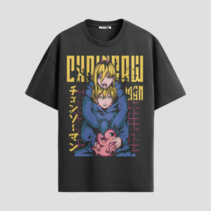 Playera urbana de anime y gaming ExtraLife MX, corte Standard Fit unisex ligero y transpirable en color Deep Black y Pure White, ropa de uso diario para gym y casual.