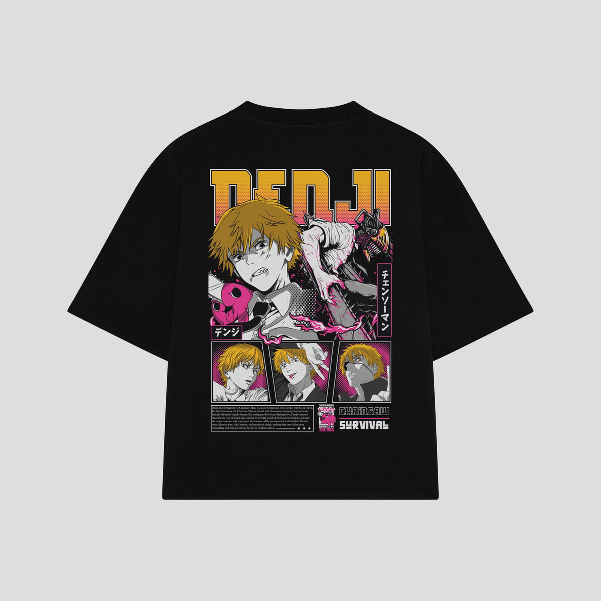 Playera streetwear premium de anime y gaming ExtraLife MX, corte oversized drop shoulder ligero y fresco en color Deep Black y Off-White, moda urbana mexicana de culto.