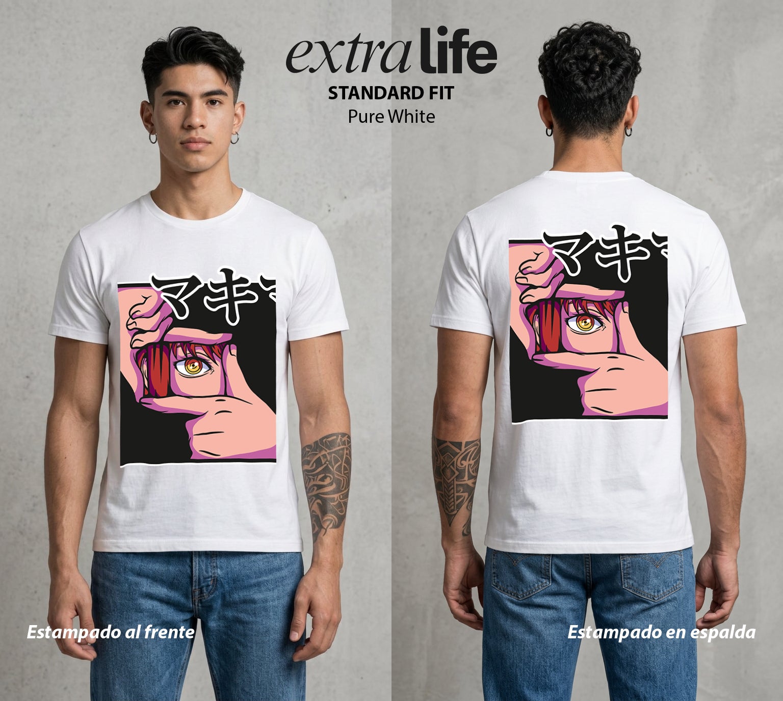 El Contrato Infernal | El Control Absoluto #00439 - Playera Standard Fit | Pure White - Foto en modelo