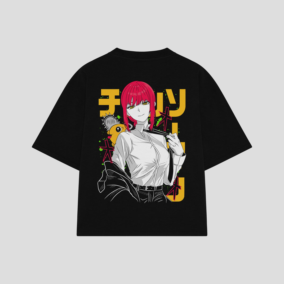 Playera streetwear premium de anime y gaming ExtraLife MX, corte oversized drop shoulder ligero y fresco en color Deep Black y Off-White, moda urbana mexicana de culto.