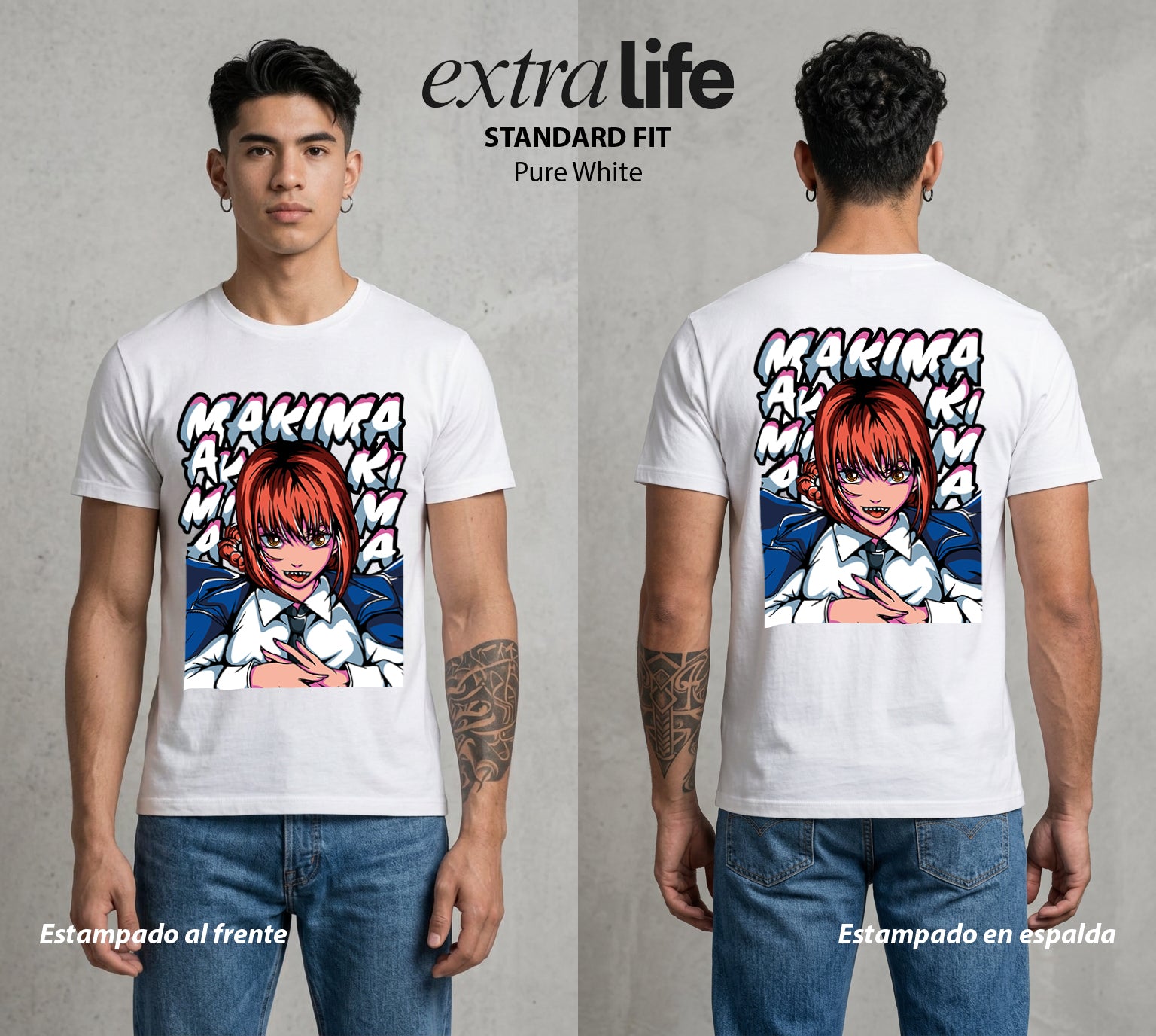 El Contrato Infernal | El Control Absoluto #00445 - Playera Standard Fit | Pure White - Foto en modelo