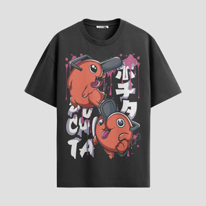 Playera urbana de anime y gaming ExtraLife MX, corte Standard Fit unisex ligero y transpirable en color Deep Black y Pure White, ropa de uso diario para gym y casual.