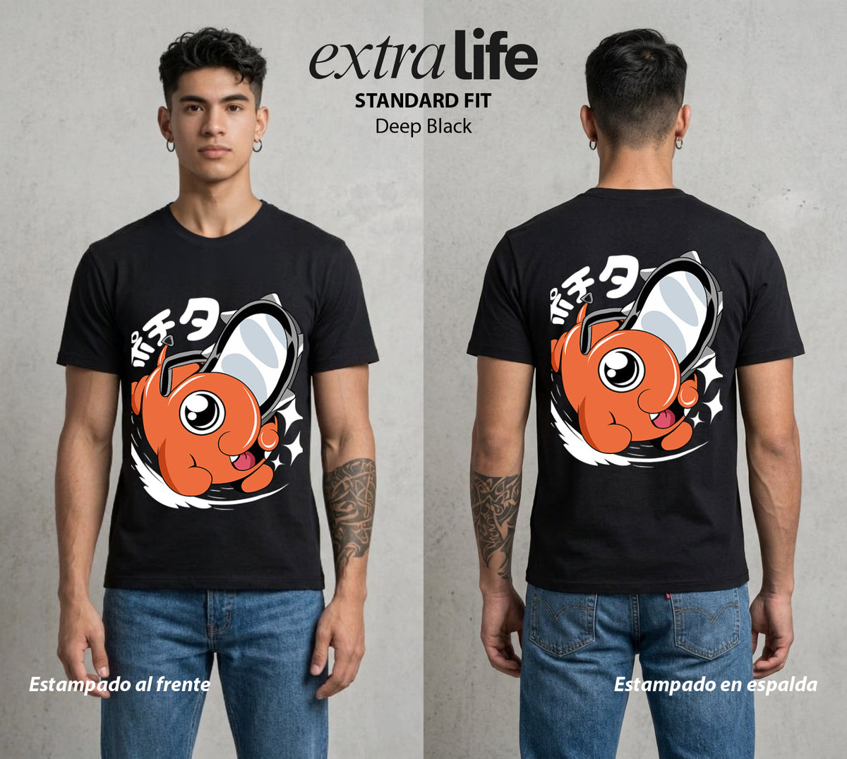 El Contrato Infernal | El Cachorro de Sierra #00459 - Playera Classic Premium | Deep Black - Foto en modelo