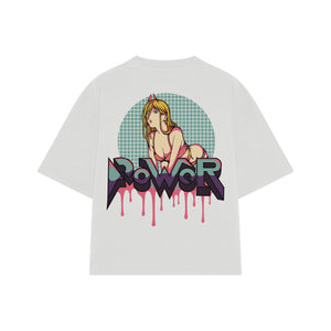 Playera streetwear premium de anime y gaming ExtraLife MX, corte oversized drop shoulder ligero y fresco en color Deep Black y Off-White, moda urbana mexicana de culto.