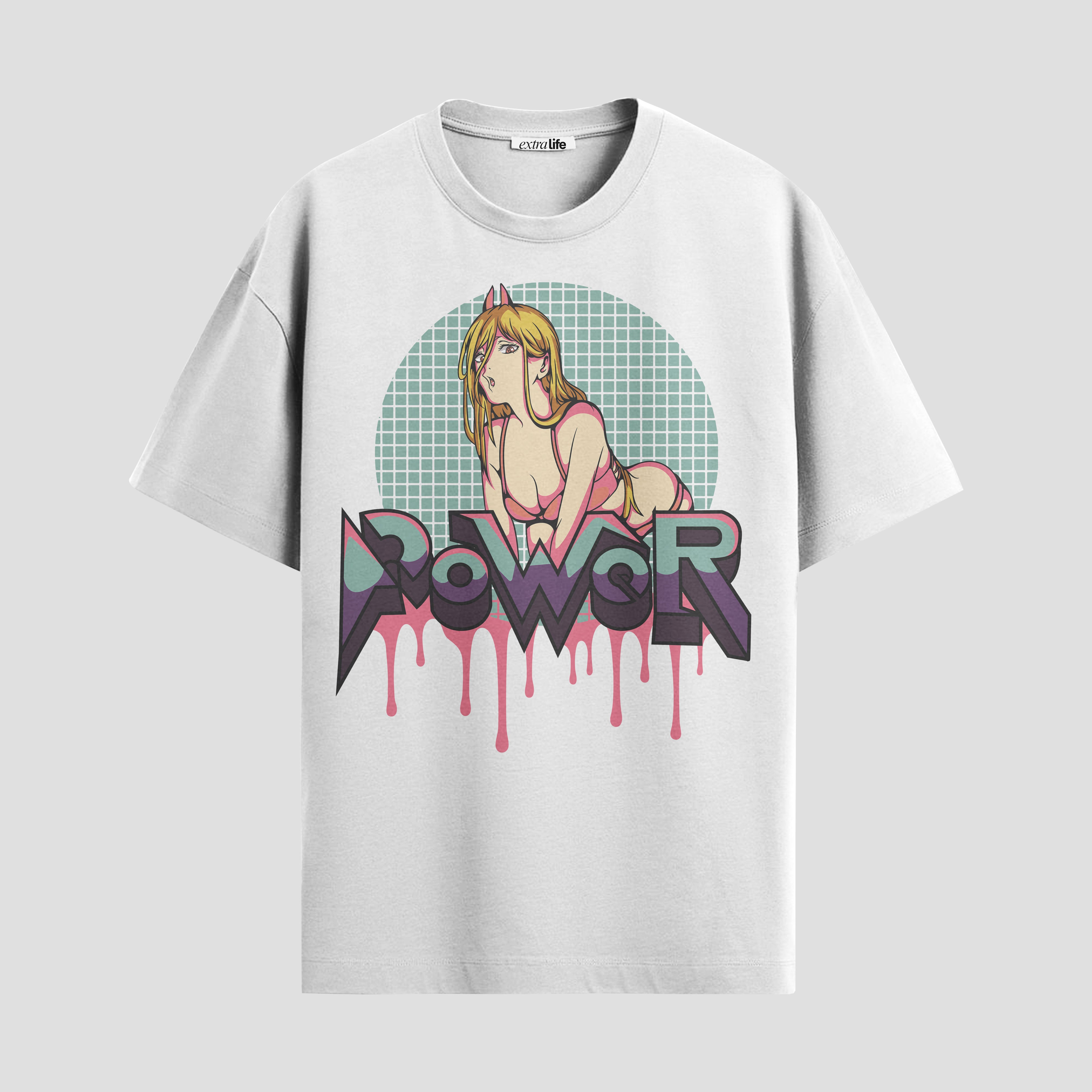 Playera urbana de anime y gaming ExtraLife MX, corte Standard Fit unisex ligero y transpirable en color Deep Black y Pure White, ropa de uso diario para gym y casual.