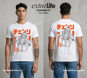 El Contrato Infernal | La Demoniaca Favorita #00461 - Playera Standard Fit | Pure White - Foto en modelo