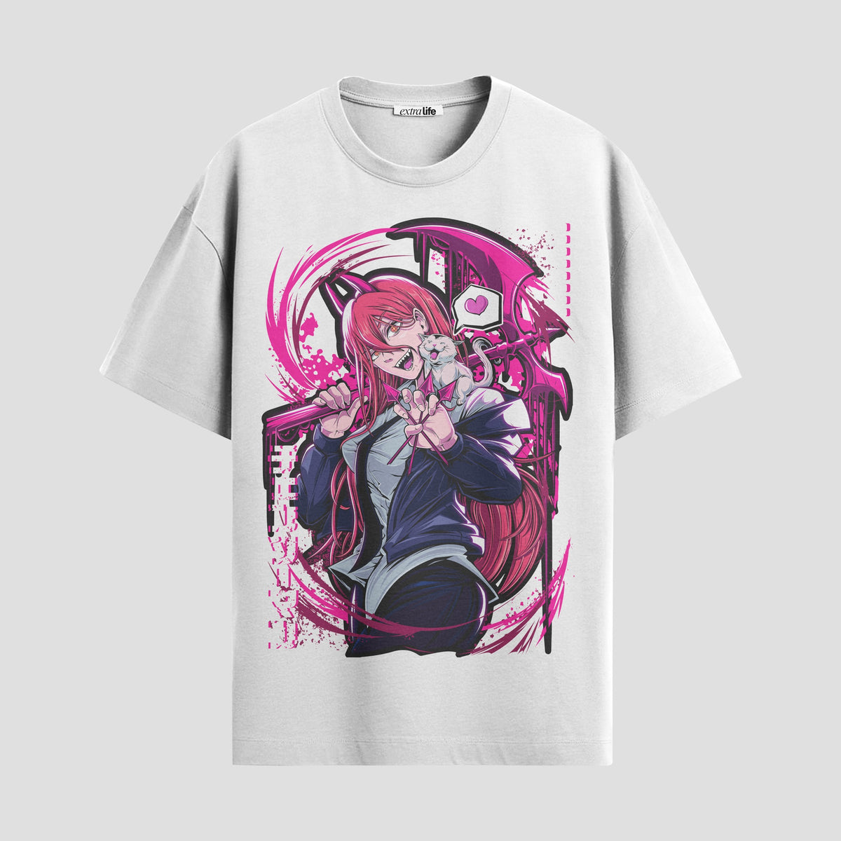 Playera urbana de anime y gaming ExtraLife MX, corte Classic Premium unisex ligero y transpirable en color Deep Black y Pure White, ropa de uso diario para gym y casual.