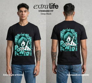 El Contrato Infernal | El Caos de Sangre #00471 - Playera Standard Fit | Deep Black - Foto en modelo