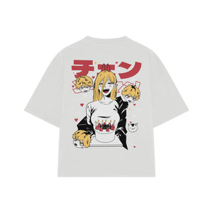 Playera streetwear premium de anime y gaming ExtraLife MX, corte oversized drop shoulder ligero y fresco en color Deep Black y Off-White, moda urbana mexicana de culto.