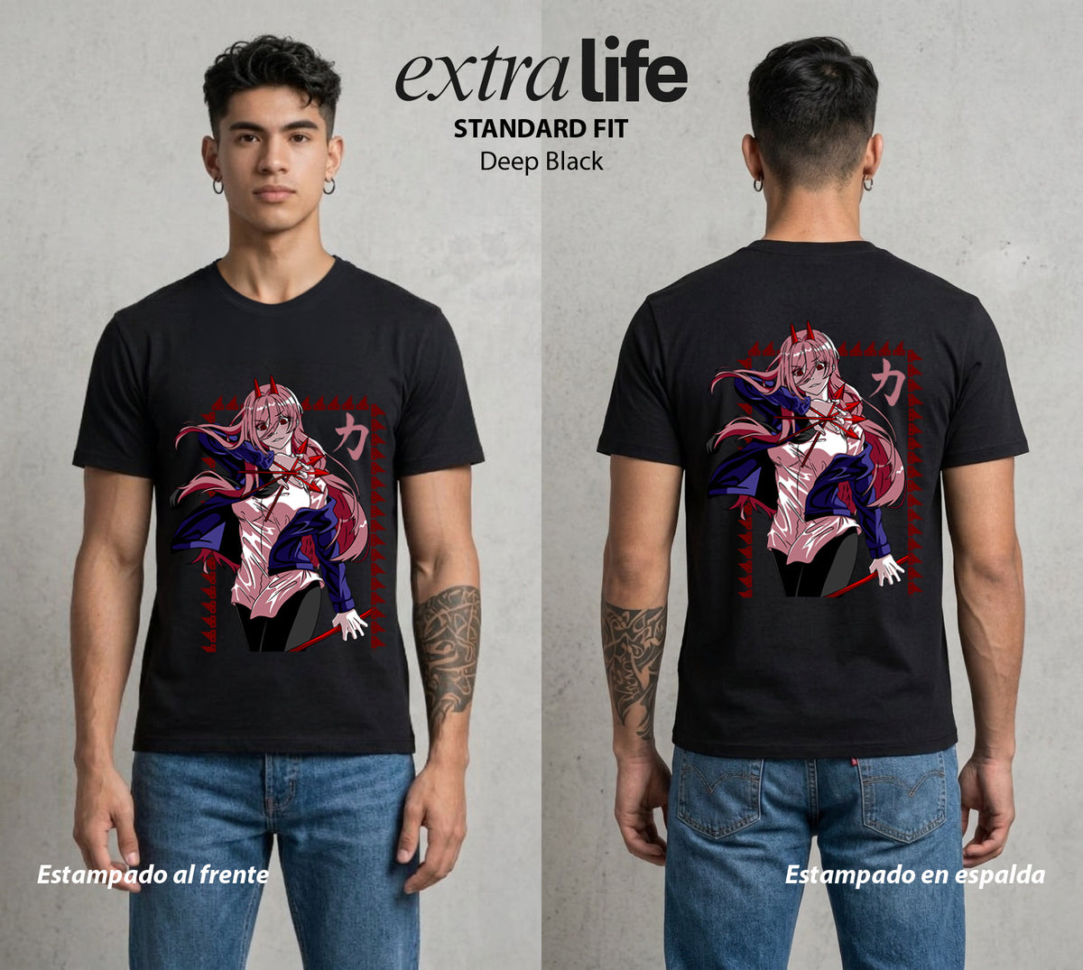 El Contrato Infernal | La Demoníaca del Equipo #00476 - Playera Classic Premium | Deep Black - Foto en modelo
