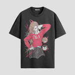 Playera urbana de anime y gaming ExtraLife MX, corte Standard Fit unisex ligero y transpirable en color Deep Black y Pure White, ropa de uso diario para gym y casual.