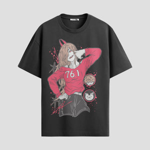 Playera urbana de anime y gaming ExtraLife MX, corte Standard Fit unisex ligero y transpirable en color Deep Black y Pure White, ropa de uso diario para gym y casual.