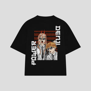 Playera streetwear premium de anime y gaming ExtraLife MX, corte oversized drop shoulder ligero y fresco en color Deep Black y Off-White, moda urbana mexicana de culto.