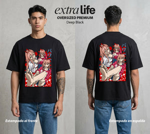 El Contrato Infernal | La Sangre del Diablo #00482 - Playera Oversized Premium | Deep Black - Foto en modelo