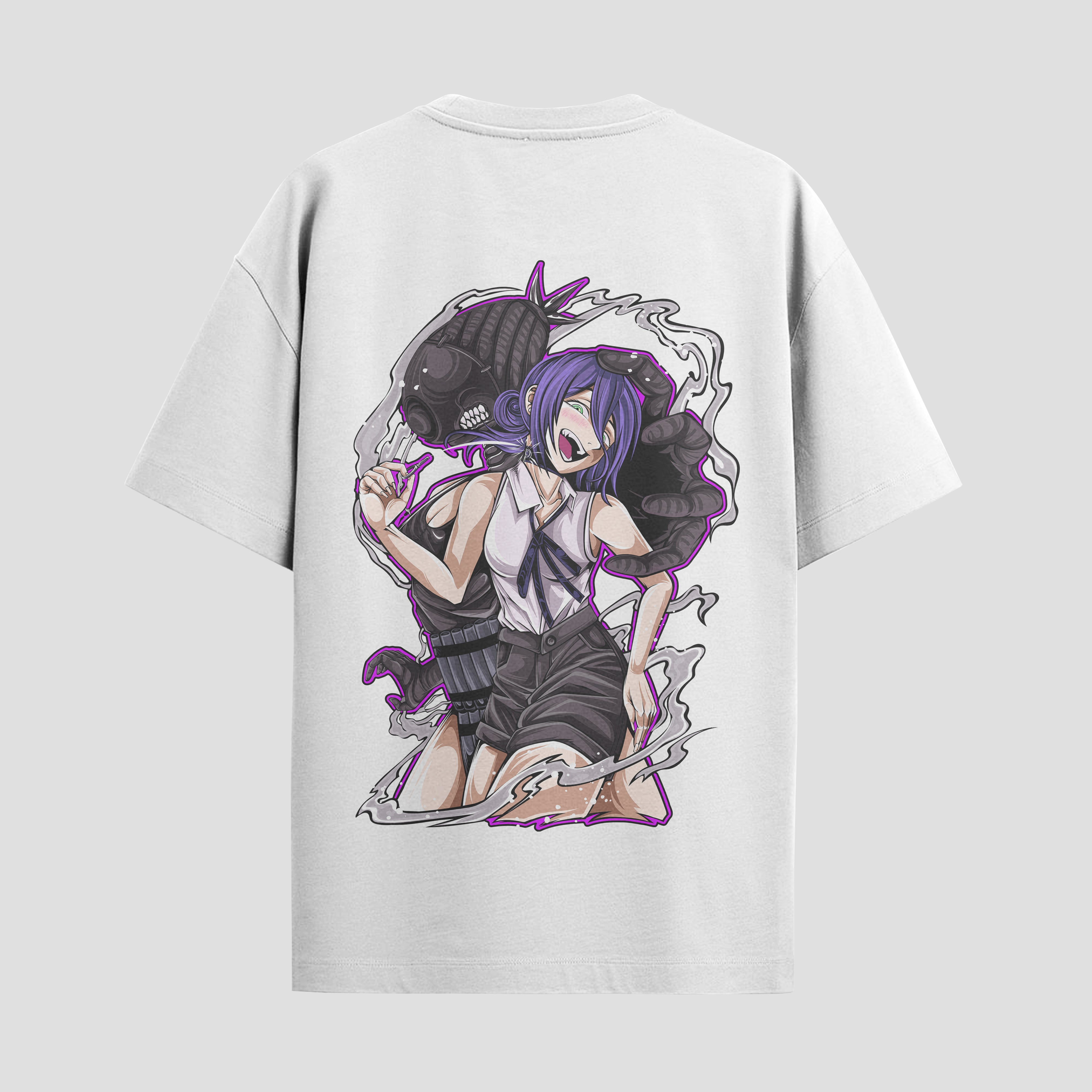 Playera urbana de anime y gaming ExtraLife MX, corte Standard Fit unisex ligero y transpirable en color Deep Black y Pure White, ropa de uso diario para gym y casual.