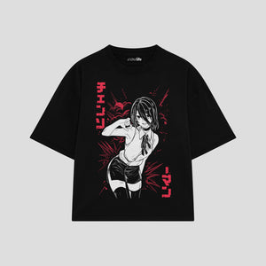 Playera streetwear premium de anime y gaming ExtraLife MX, corte oversized drop shoulder ligero y fresco en color Deep Black y Off-White, moda urbana mexicana de culto.