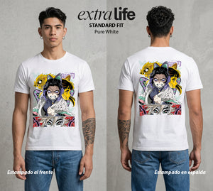 El Contrato Infernal | El Sonriente del Mal #00495 - Playera Standard Fit | Pure White - Foto en modelo