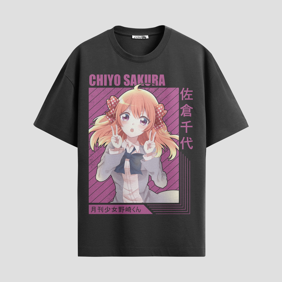 Playera urbana de anime y gaming ExtraLife MX, corte Classic Premium unisex ligero y transpirable en color Deep Black y Pure White, ropa de uso diario para gym y casual.