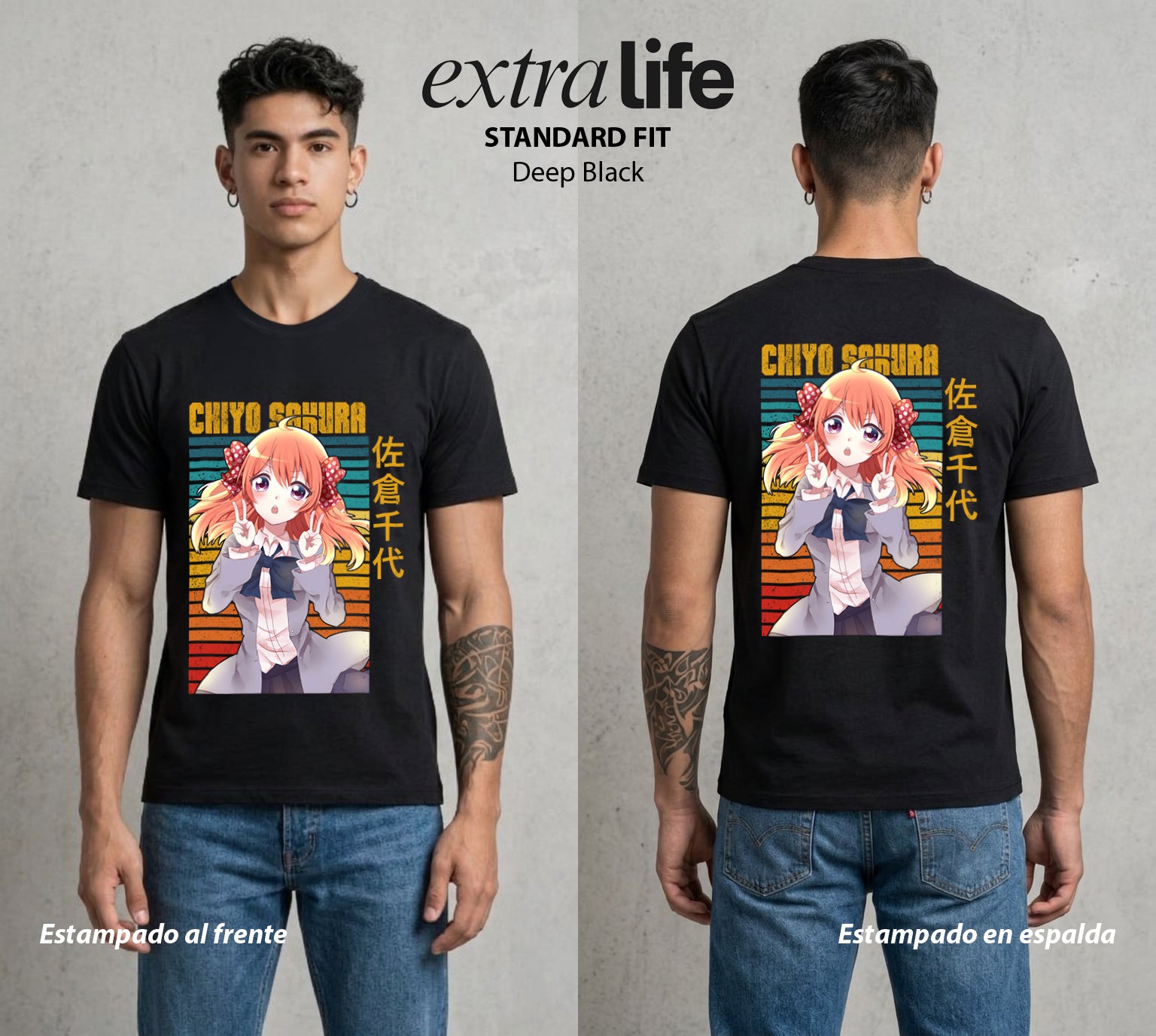 El Amor en el Manga | La Asistente del Mangaka #00505 - Playera Standard Fit | Deep Black - Foto en modelo
