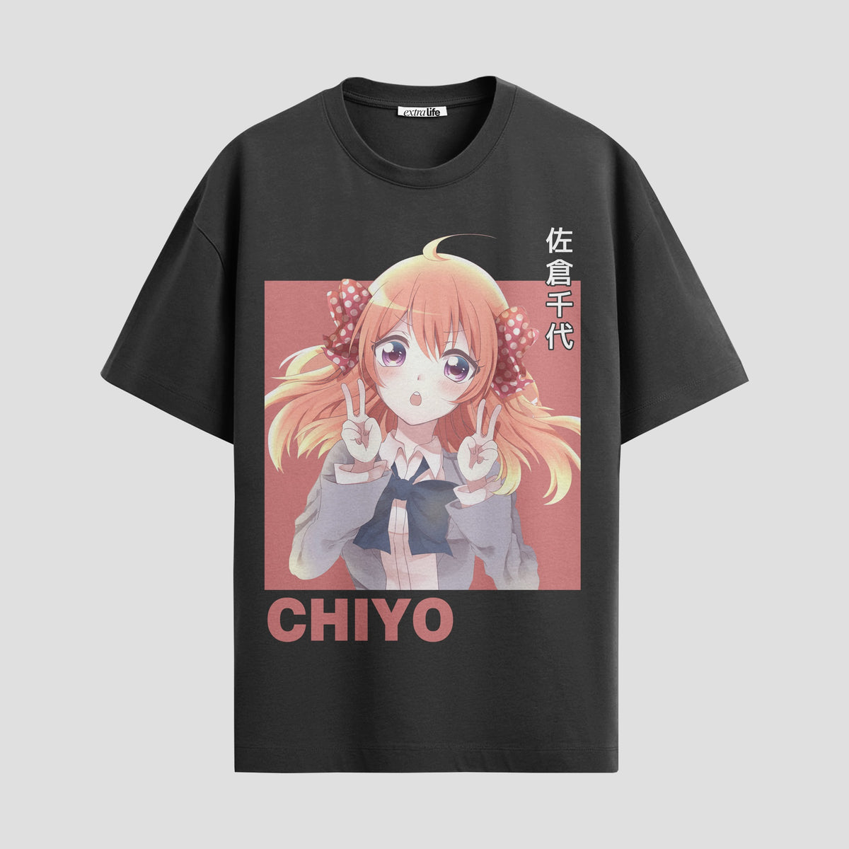 Playera urbana de anime y gaming ExtraLife MX, corte Classic Premium unisex ligero y transpirable en color Deep Black y Pure White, ropa de uso diario para gym y casual.