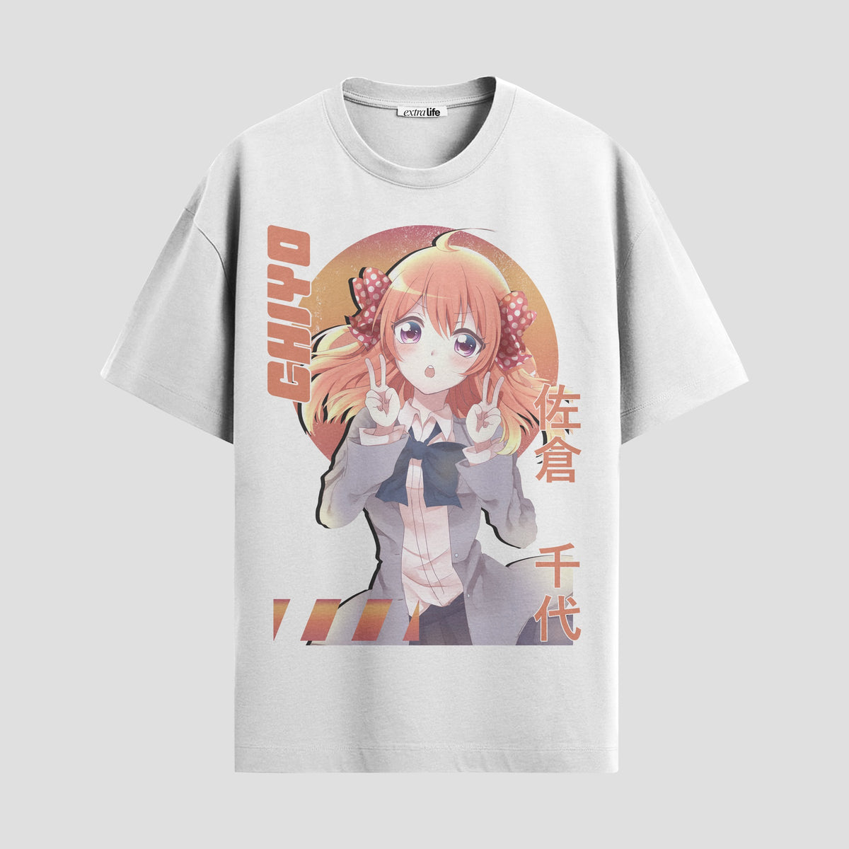 Playera urbana de anime y gaming ExtraLife MX, corte Classic Premium unisex ligero y transpirable en color Deep Black y Pure White, ropa de uso diario para gym y casual.