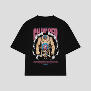 Playera streetwear premium de anime y gaming ExtraLife MX, corte oversized drop shoulder ligero y fresco en color Deep Black y Off-White, moda urbana mexicana de culto.