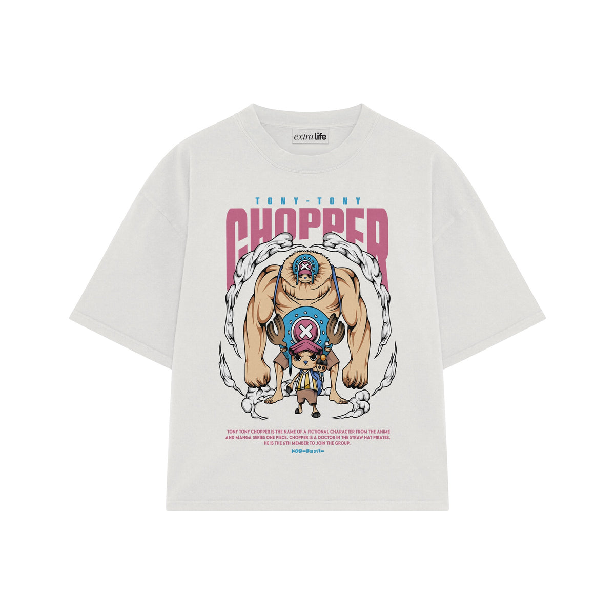Playera streetwear premium de anime y gaming ExtraLife MX, corte oversized drop shoulder ligero y fresco en color Deep Black y Off-White, moda urbana mexicana de culto.