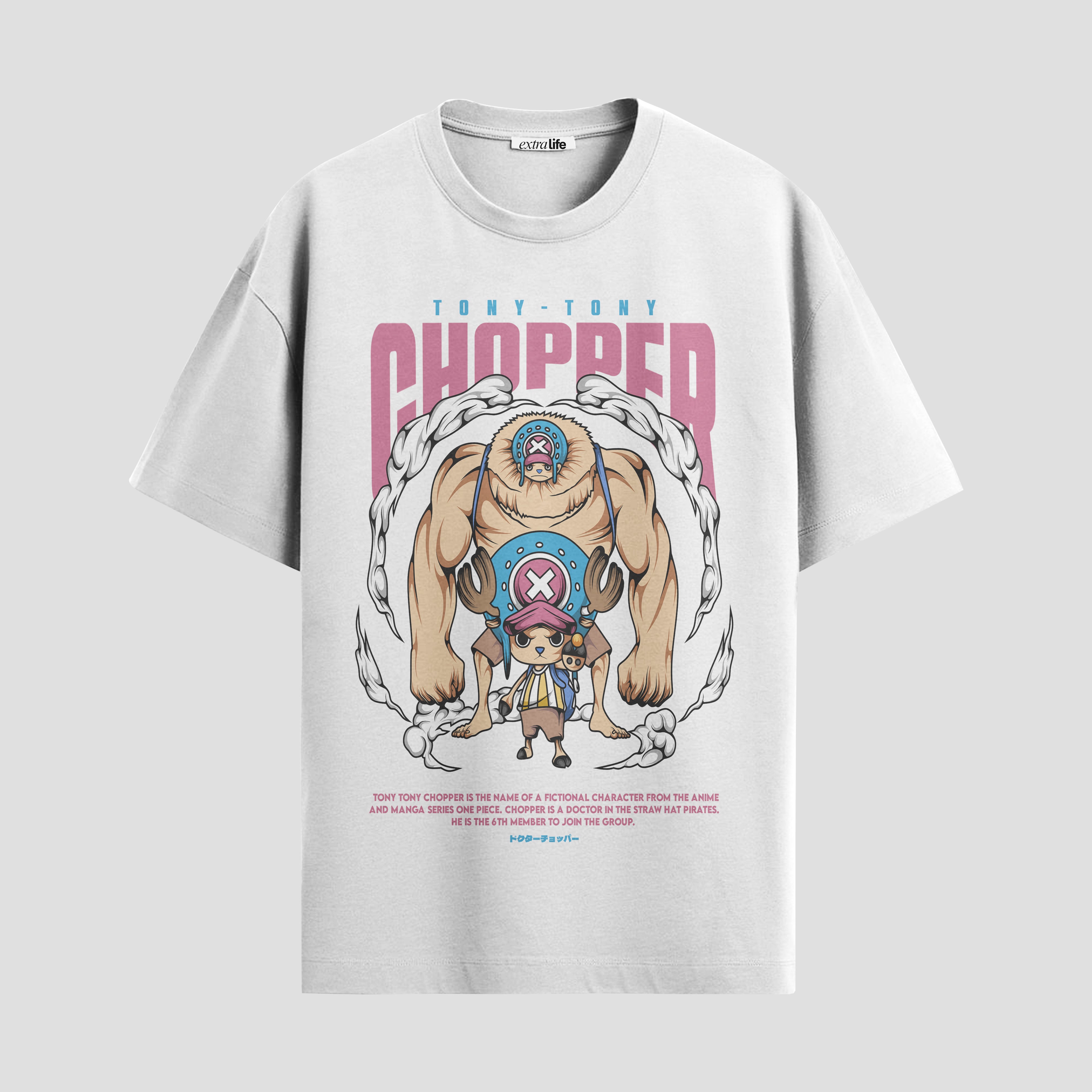 Playera urbana de anime y gaming ExtraLife MX, corte Standard Fit unisex ligero y transpirable en color Deep Black y Pure White, ropa de uso diario para gym y casual.
