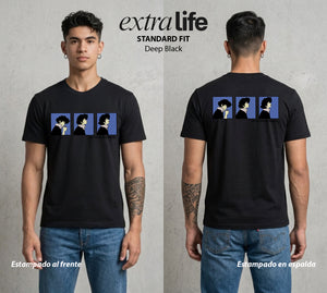 Vaqueros del Espacio | El Adios Estelar Hasta Luego #00518 - Playera Standard Fit | Deep Black - Foto en modelo