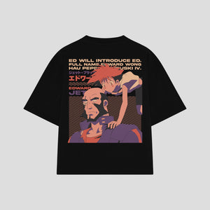 Playera streetwear premium de anime y gaming ExtraLife MX, corte oversized drop shoulder ligero y fresco en color Deep Black y Off-White, moda urbana mexicana de culto.