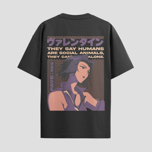 Playera urbana de anime y gaming ExtraLife MX, corte Standard Fit unisex ligero y transpirable en color Deep Black y Pure White, ropa de uso diario para gym y casual.