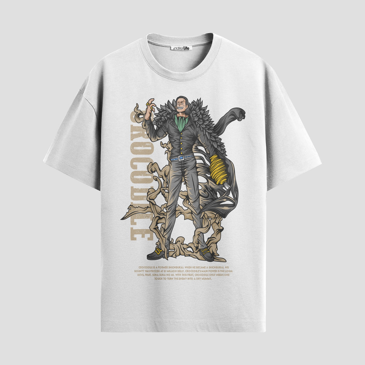 Playera urbana de anime y gaming ExtraLife MX, corte Classic Premium unisex ligero y transpirable en color Deep Black y Pure White, ropa de uso diario para gym y casual.