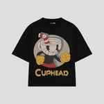 Playera streetwear premium de anime y gaming ExtraLife MX, corte oversized drop shoulder ligero y fresco en color Deep Black y Off-White, moda urbana mexicana de culto.