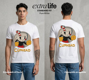 El Trato con el Diablo | La Copa del Diablo #00533 - Playera Standard Fit | Pure White - Foto en modelo